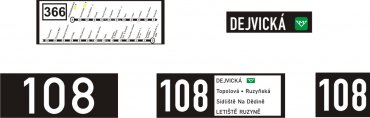 Orientační tabulky do vozů MHD
